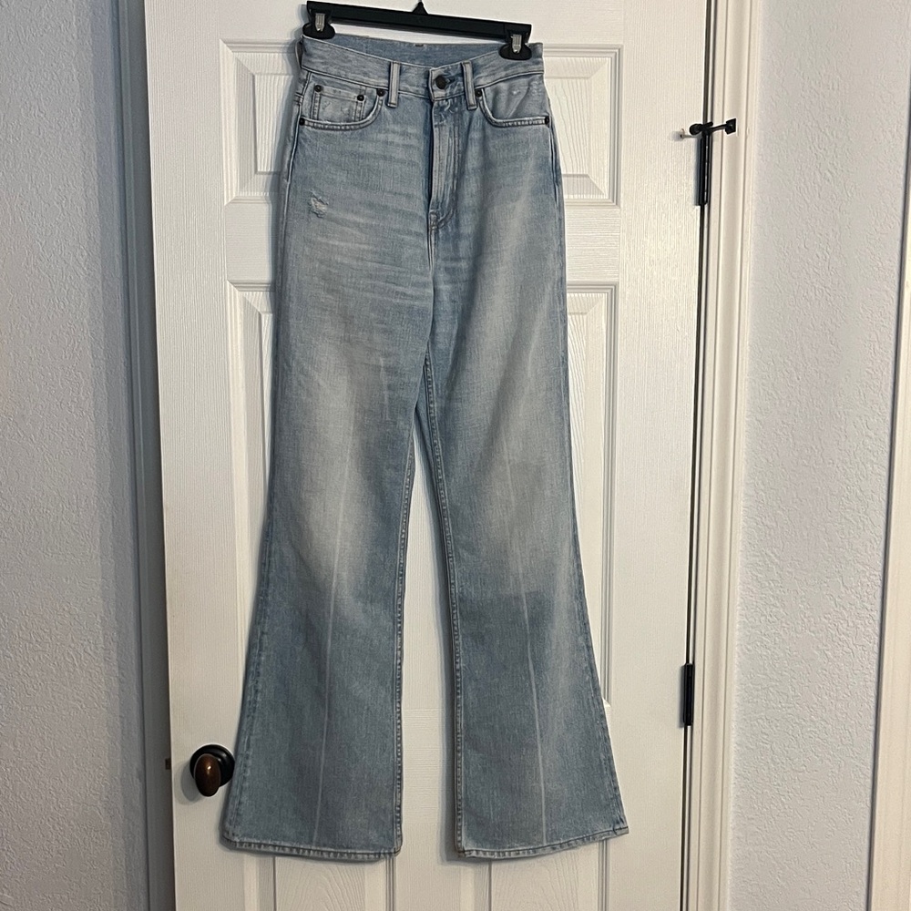 Acne Denim Blue Wide Leg Jeans